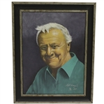 Arnold Palmer Ltd Ed 14/25 Artists Proof Canvas Portrait Painting by Bill Waugh