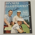 Arnold Palmer Dual Signed Sports Illust. Cover & 1958 Footjoy Ad w/ Fisterwald, Venturi & Bolt JSA ALOA