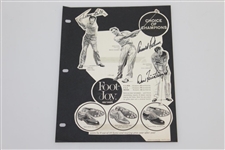 Arnold Palmer Dual Signed Sports Illust. Cover & 1958 Footjoy Ad w/ Fisterwald, Venturi & Bolt JSA ALOA