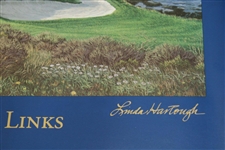 Tiger Woods Signed 2000 US Open Print by Linda Hartough - Large Tiger Sig JSA ALOA