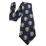 1972 US Open at Pebblie Beach Tie by Robert Talbott - Nicklaus Victory