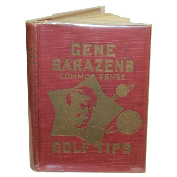 Gene Sarazen Signed Picture w/ Common Sense Golf Tips Book JSA ALOA