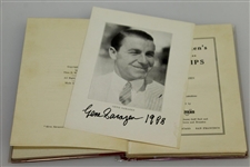 Gene Sarazen Signed Picture w/ 'Common Sense Golf Tips' Book JSA ALOA