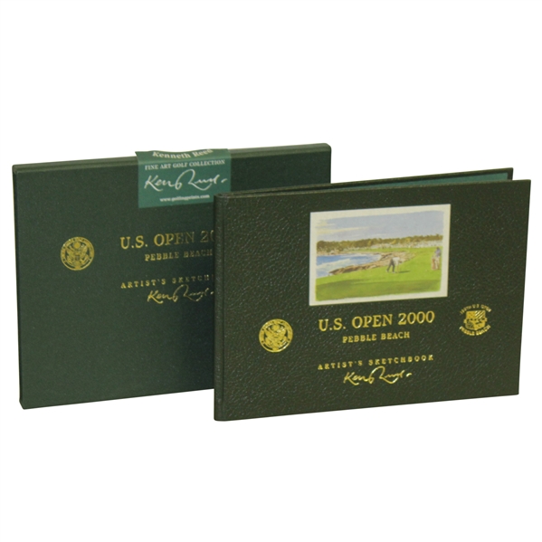 2000 US Open at Pebble Beach Artists Sketchbook Deluxe Edition by Kenneth Reed w/ Slipcase 81/250