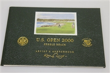 2000 US Open at Pebble Beach Artist's Sketchbook Deluxe Edition by Kenneth Reed w/ Slipcase 81/250