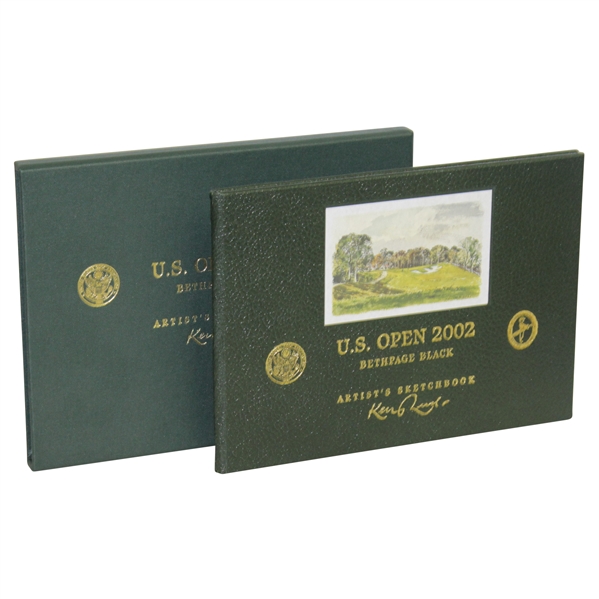 2002 US Open at Bethpage Artists Sketchbook Deluxe Edition by Kenneth Reed w/ Slipcase 81/250