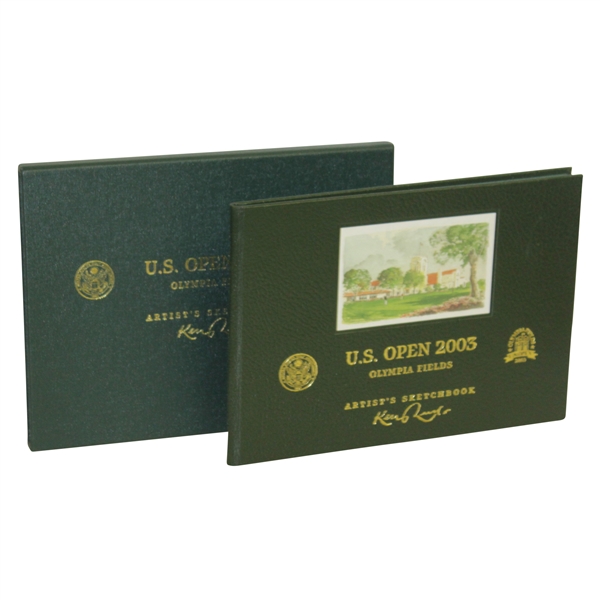 2003 US Open at Olympia Fields Artists Sketchbook Deluxe Edition by Kenneth Reed w/ Slipcase 81/250