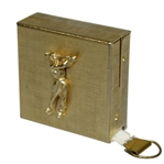 Antique Golfer Themed Golden Tape Measure