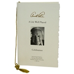 Arnold Palmer Memorial A Life Well Played Funeral Service Program with Original String