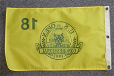 1997 US Open at Congressional Flag w/ Tournament Marker - Ernie Els Winner