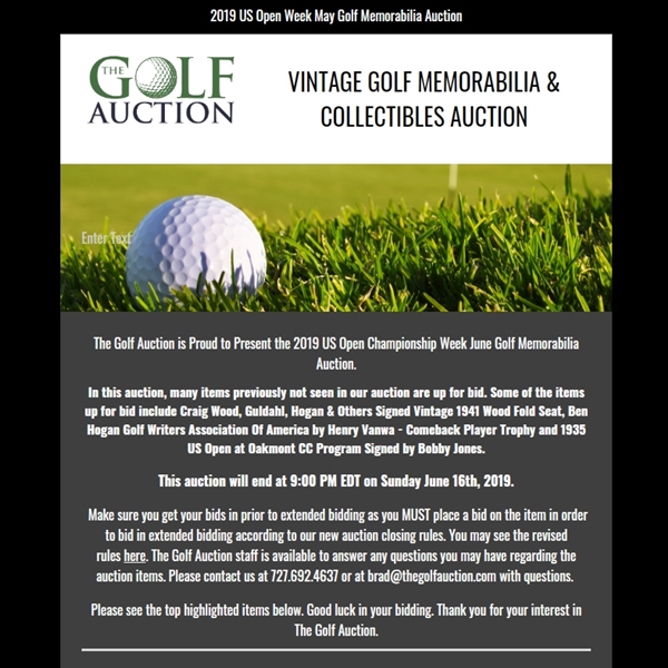 This Auction Will End at 9:00 PM EDT Sunday June 16th, 2019 - PLACE YOUR BIDS NOW