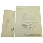 Walter Hagen, Jr. Signed Letter to Charles Price - December 10, 1975 JSA ALOA
