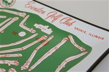 Evanston Golf Club Course Map Aerial View Tray/Dish - Skokie, Il.