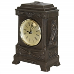 Classic Royal Tara Golf Themed Carriage Clock by Artist Rick Lewis - Works