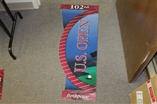 2002 Us Open at Bethpage Black Used Double Sided Banner - Tiger Woods Win