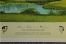 Cherry Hills 1960 US Open Arnold Palmer Print by Donald Moss & Commemorative Badge