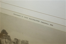 Leading Professionals of the Year Print - Golf Illustrated Christmas 1902 w/ Taylor, Vardon & Braid etc.