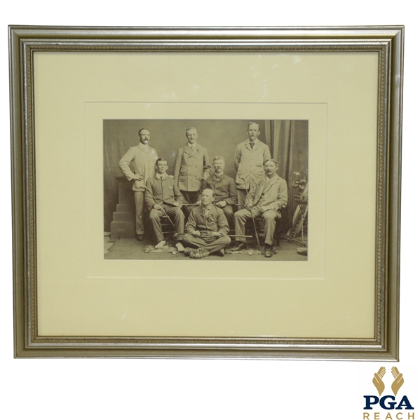 Group Early Golfers Famed & Matted Photo Composition
