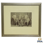 Group Early Golfers Famed & Matted Photo Composition