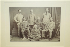 Group Early Golfers Famed & Matted Photo Composition