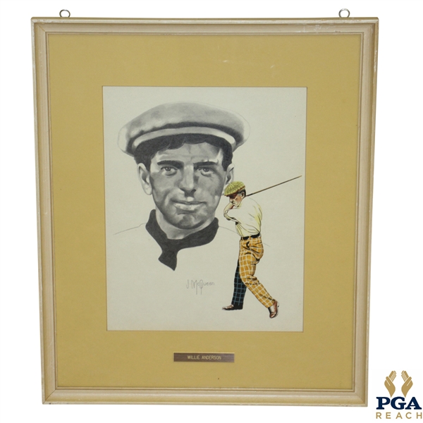 Willie Anderson Original Charcoal And Watercolor Artwork by Artist J. McQueen