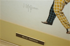 Willie Anderson Original Charcoal And Watercolor Artwork by Artist J. McQueen