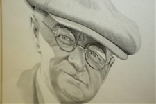 Donald J. Ross Original Charcoal Piece by Famed Artist J. McQueen