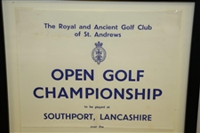 1961 Royal Birkdale Open Golf Championship Ticket Offering Poster - Arnold Palmer Victory