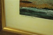 'Winter' Print w/ People Skating & Golfing on Ice in London Framed - Produced From Engraving