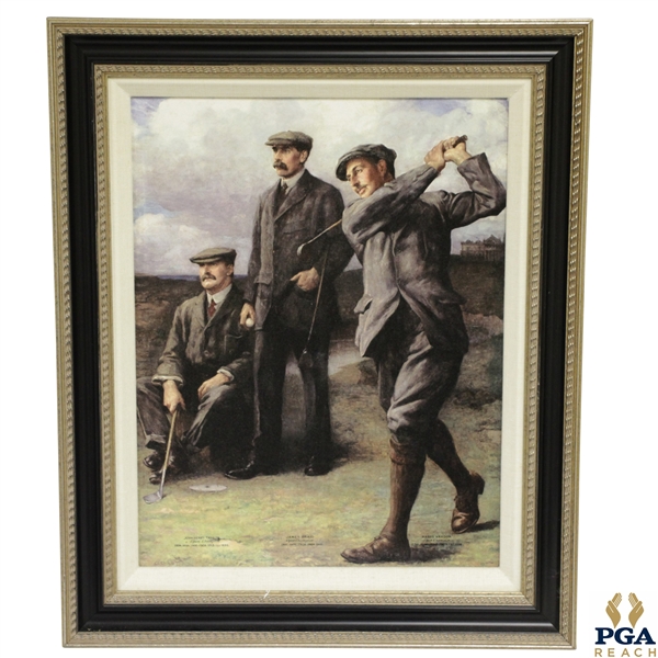 The Great Triumvirate Print on Canvas - JH Taylor, Harry Vardon & James Braid