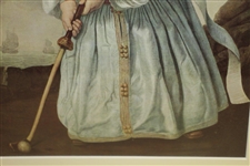 Young Girl Golfer In Time-Period Upper Class Attire Framed Print