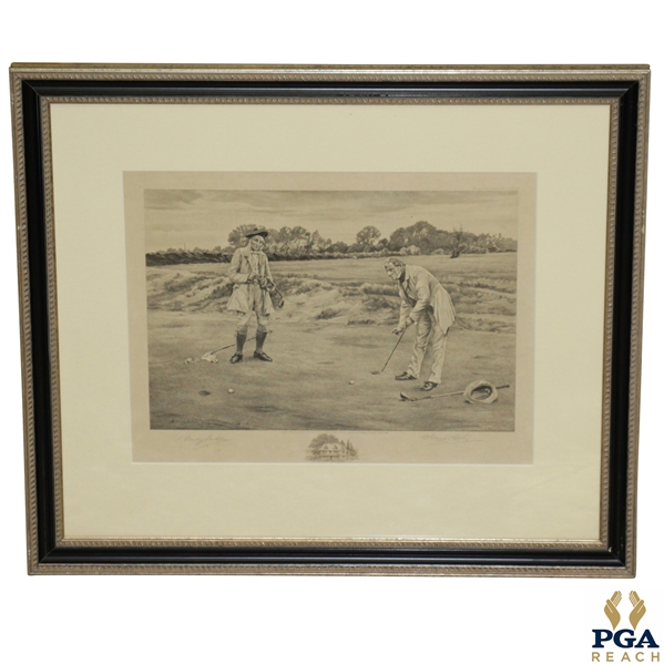 The Stymie 1917 Print Signed in Pencil By W. Dendy Sadler - Engraved By James Dobie & Published In London LH Lefevre & Songs