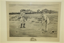 'The Stymie' 1917 Print Signed in Pencil By W. Dendy Sadler - Engraved By James Dobie & Published In London LH Lefevre & Songs