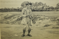 'The Stymie' 1917 Print Signed in Pencil By W. Dendy Sadler - Engraved By James Dobie & Published In London LH Lefevre & Songs