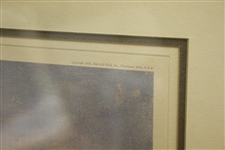 1970 Tom Morris with Club & Pipe Framed 'The Old Golf Shop' Print Ltd Ed 424/500 