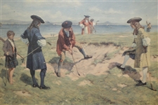 First International Foursome - Played on Leith Links in 1682 by Allan Stewart Circa 1911
