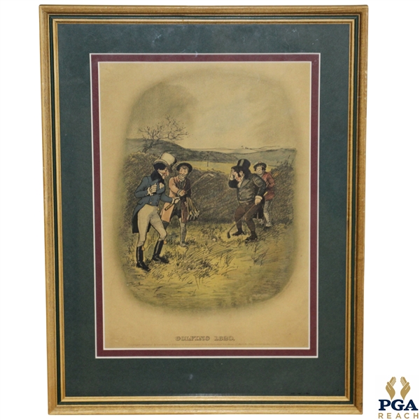 Golfing 1820 Print by Tom Browne Published by Lawrence & Gelicoe Johnny Walker Ad - London