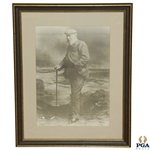 Old Tom Morris Sepia Print By The Seashore - Handwritten In White Ink Tom Morris