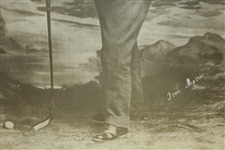 Old Tom Morris Sepia Print By 'The Seashore' - Handwritten In White Ink 'Tom Morris'
