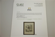 Old Tom Morris Sepia Print By 'The Seashore' - Handwritten In White Ink 'Tom Morris'