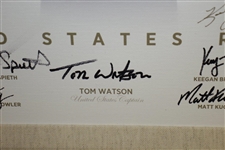 2014 Ryder Cup Team Signed Canvas by T. Watson, Spieth, Mickelson, Fowler, Reed Etc. JSA ALOA