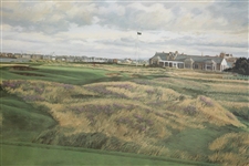The Clubhouse & 17th At Royal Troon Golf Club Ltd Ed Litho By Linda Hartough - 251/850