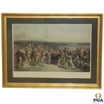 The Golfers Engraving Print - Matches Played Over St. Andrews by Artists Charles Lee & Chas. E. Wagstaffe 