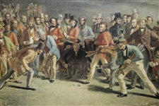 'The Golfers' Engraving Print - Matches Played Over St. Andrews by Artists Charles Lee & Chas. E. Wagstaffe 