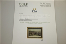 'The Golfers' Engraving Print - Matches Played Over St. Andrews by Artists Charles Lee & Chas. E. Wagstaffe 