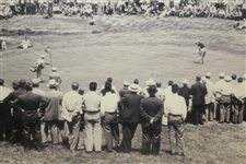 Byron Nelson Putting at 1945 PGA Championship Black And White Photo - Win 8 of 11 In a Row