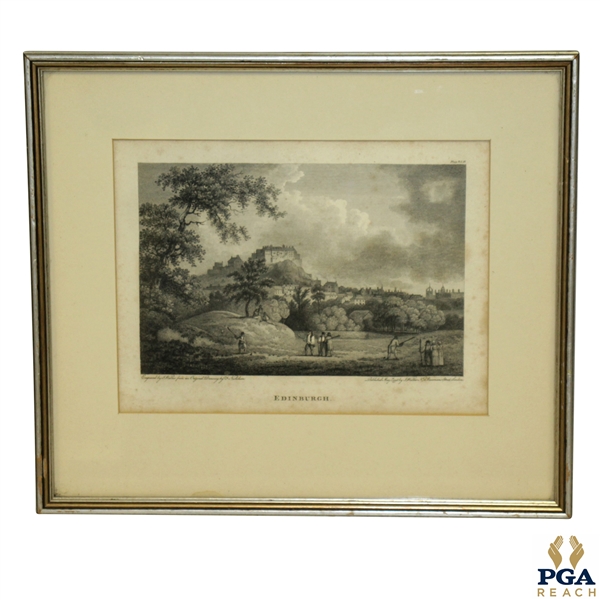Edinburgh Circa 1798 Golf Engraving By J Walker From F. Nicholson Drawing