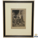Royal And Ancient Clubmakers Print by W. Dendy Sadler w/ Embossed Print Mark
