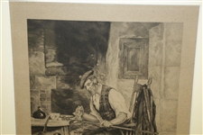 'Royal And Ancient' Clubmakers Print by W. Dendy Sadler w/ Embossed Print Mark