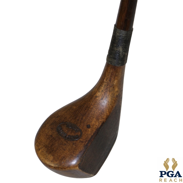 Harry Vardon Ganton Stamped Hickory Club w/ Brassie Sole & Vardon Shaft Stamp